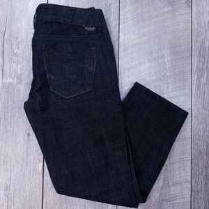 Silver Jeans Womens Size 28 Tyler Slim Cropped Capri Dark Blue Low Rise Pants